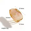 Pendientes Irregulares de Resina Estilo Ins para Mujer Retro Elegante Ámbar Oro 18K Sentido Premium Pendientes de Acero Inoxidable Pendientes