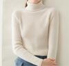 Suéter 100% cachemira para mujer, corte ajustado, camisa de punto para llevar debajo, jersey ajustado de cuello alto, solapa alta, ropa interior cálida