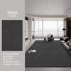 Tapete Sala de Estar Cor Sólida Preto Lavável e Apagável Estilo Italiano Minimalista Quarto Sofá Luxo Leve Avançado À Prova D'água Mesa de Centro Tapete de Chão