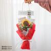 Buquê de Girassol Tricotado para o Dia das Mães, Flores de Crochê Feitas à Mão com Fio de Girassol, Presente de Dia das Mães e Formatura para Funcionários
