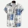 Camisa de verão masculina Y2 popular para viagem, com estampa 3D estilo praia, manga curta e colarinho, exclusivamente para vendas transfronteiriças
