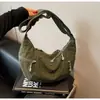 Bolsa Transfronteriza de Gran Capacidad para Mujer, Nuevo Diseño de Nicho Primavera/Verano 2025, Bolso Sencillo Tipo Empanada para Viajes Diarios, Bolso de Hombro y Cruzado