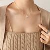 Collar de la suerte con letra H de nicho de tendencia estilo ins europeo y americano, acero de titanio chapado en oro de 18K, cadena para clavícula que no se desvanece, primera joyería