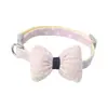 Collar de punto de lunares para mascotas con lazo, collar decorativo ajustable para gatos y perros pequeños, suministros para mascotas al por mayor
