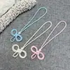 Xiangfei 2M15B-2 corda trançada artesanal com nó de orelha dupla, estilo fresco e simples, adequada para roupas infantis, decoração de bolsa, pingente de celular em acrílico