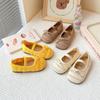 Sapatos Simples de Malha com Laço para Bebê Menina 2025 Primavera e Verão Novo Estilo Sapatos Vazados Respiráveis Slip-On para Meninas