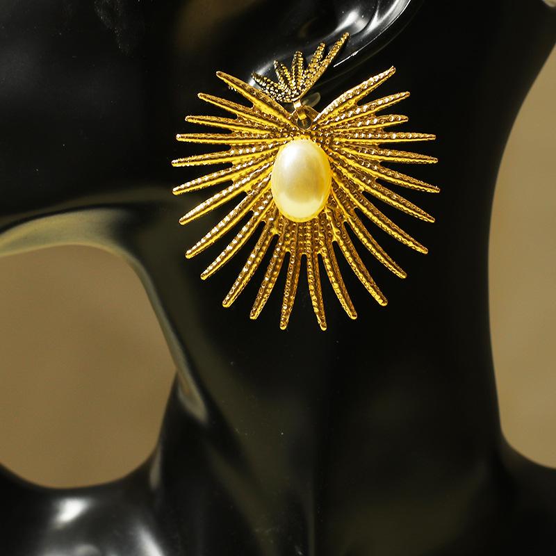 修8扇形叶子椭圆珍珠爱心造型耳钉