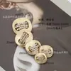 Entrada Francesa Lujo Oval Irregular Tres Diamantes Botón Metálico Cárdigan de Punto para Mujer Abrigo Abrigo Hebilla Decorativa