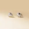 Brincos de Prata Esterlina S925 Nalan Exquisitos e Simples Estilo Ins Design de Nicho Concha Cheia de Diamantes M07116