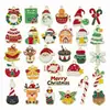 30 accesorios para joyería DIY: Árbol de Navidad de dibujos animados estilo gota de aceite, muñeco de nieve, Papá Noel y campanas como colgantes de regalo hechos de aleación de zinc