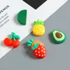 Piña Fresa Fruta Simulada Resina Accesorios Pequeños Hechos a Mano DIY Funda para Teléfono Móvil Imán para Refrigerador Agujero Hebilla de Zapato Accesorios