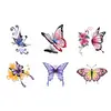 Nuevo Modelo Transfronterizo 2026 Serie de Pegatinas de Tatuaje Coloridas Impermeable y de Larga Duración Flor de Rosa Colorida Peonía Flor de Ciruelo Mariposa Ins