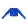 Top Cropped Sexy para Mulheres, Camiseta de Manga Longa, Nova Coleção Primavera/Outono 2026, Cor Sólida, Slim Fit, Cardigan, Top Curto