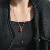 Collar con colgante de cadena de suéter largo de otoño e invierno con piedra de ojo de tigre y nuevo temperamento, ligero y de lujo, de gran sentido, accesorios para mujer