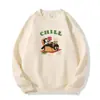 Estilo Nuevo Otoño e Invierno Diseño de Gato de Dibujos Animados Anime Ropa Exterior Casual Sudadera Larga de Manga Larga Linda Versátil Holgada para Mujer