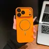Nova Capa Magnética com Janela Grande e Círculo Fino Adequada para Celular Apple 17Promax 17Pro/16 Capa Dura Anti-Queda 15