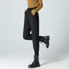 Pantalones de plumón para mujer para uso en exteriores, de moda, de cintura alta, forrados de polar, pantalones gruesos de algodón, holgados, casuales, finos, tipo harén, cálidos para invierno