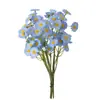 Flor Artificial Margarida de 2 Pétalas Buquê Pequena Margarida Cosmos Decoração de Fotografia para Casa Estilo Floresta Pastoral Buquê de Crisântemo Falso