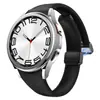 Para Samsung Galaxy watch6 correa de silicona y cuero para cintura pequeña con hebilla magnética correa de repuesto Watch5/4