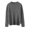 Suéter de cachemira de cuello medio alto, nuevo modelo otoño e invierno 2026, camiseta básica ajustada para mujer, elegante jersey de punto trenzado