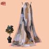 2025 Novo Estilo Estampa Geométrica Abstrata Lenço Fino de Chiffon Respirável Lenço Decorativo para Viagem Xale Protetor Solar