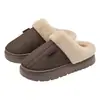 Zapatillas de Algodón Impermeables Lidani para Hombre Invierno Hogar Interior Pareja Con Felpa Cálida Antideslizantes Suela Gruesa Zapatillas para Hombre