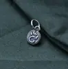 Prata Esterlina S925 DIY Feito à Mão Pulseira de Mão com Contas Acessórios Joias de Prata Tailandesa Botão com Totem de Dragão Retrô
