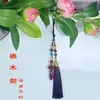 Colgante para Coche de Arena Púrpura Dorada de Alto Contenido, Colgante de Loto de Cinabrio, Joyería con Colgante de Cinabrio, Colgante para Bolso del Año del Zodiaco al por Mayor