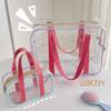 Bolsa Cosmética Transparente de PVC de Color Macarrón Coreano Personalizada, Bolso de Mano, Bolsa para Salidas de Viaje y Natación, Bolsa Pequeña de Gran Capacidad