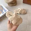 Nuevas Pantuflas de Peluche Teddy para Niñas Otoño/Invierno 2026, Pantuflas de Moda de Lana de Cordero con Suela Plana para Exteriores, de Una Sola Tira
