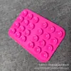 Venta Caliente Transfronteriza Ventosa Cuadrada Ventosa de Silicona de 5 mm de Espesor 24 Piezas Soporte de Ventosa para Teléfono Móvil Logo de Velcro