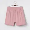 Pantalones Cortos tipo Boxer de Color Sólido, Transpirables, Absorbentes de Sudor, Corte Holgado, Tallas Grandes, para Mujeres de Mediana Edad y Mayores