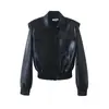 Venta Caliente Transfronteriza de AliExpress Nuevas Llegadas Primavera 2026 Ropa de Mujer Color Sólido Casual Simple Bolsillo Chaqueta de Cuero Lavado Ropa Exterior