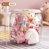 Banqueta de Almacenamiento para Artículos Varios, Asiento Transparente Grande para Muñecas, Banqueta de Almacenamiento Infantil, Caja de Almacenamiento, Contenedor de Almacenamiento, Almacenamiento de Peluches