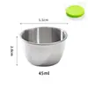 Mejor Acero Inoxidable 304 Portátil Mini Taza para Salsa Sellada Tapa de Silicona Exterior Transfronterizo Plato para Salsa de Ensalada Venta al por Mayor