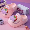 Pantuflas Infantiles de Hongo Lindas Dibujos Animados para Niños Zuecos Antideslizantes para Exteriores Sandalias de Playa de EVA para Bebé Verano
