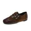 Zapatos Mary Jane retro de punta cuadrada, mocasines con detalle de hebilla, zapatos planos, zapatos de mujer, nueva colección otoño 2026, zapatos preppy estilo coreano