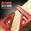 Regla triangular extendida de aleación de aluminio para carpintería, regla de ángulo métrico, herramienta de medición de marcado y posicionamiento para carpintería