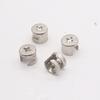 Conector três em um para móveis sólidos de 9,5 mm de altura, roda excêntrica de ferro, placa de 12 mm de espessura, disco de trava de ferro