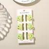 Presilha de Cabelo Fofa de Gatinho Macaron Transfronteiriça Mini Estilo Coreano Nova Simples Fofa Ins Laço Conjunto de 6 Peças