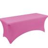 Cubremesa Elástico Rectangular de 6 pies Mantel Envolvente Completo para Boda al Aire Libre, Banquete, Evento, Cóctel, Forma de Abanico