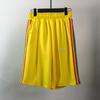 Shorts Listrados Arco-Íris da Marca de Moda PA Angel para Homens e Mulheres Casal Nevoeiro High Street Palmeira Calças Largas