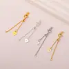 Cobre Sellado 925 Chapado en Oro Cadena de Extensión Ajustable de Silicona Cadena de Conexión para Pulsera de Perlas con Cuentas DIY Cadena de Cola