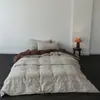 Juego de Ropa de Cama de Cuatro Piezas Nordic Fair Isle Teñido en Hilo Algodón Puro Lavado / Otoño e Invierno Todo Algodón Cepillado en Cereza Cacao con un Toque de Lujo