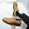 Zapatos Derby Británicos Tallas Grandes Transfronterizos para Hombre Suela Gruesa Aumentadores de Altura Cabeza Grande Casuales de Cuero Slip-on Perezosos Mocasines de Negocios