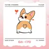 Lindas Pegatinas de Tatuaje de Corgi Amarillo para Cubrir Cicatrices en el Brazo para Mujeres, Estilo Nicho Simple, Tatuajes de Corgi Impermeables de Larga Duración para Mujeres
