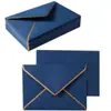 Comercio Exterior Estampado en Caliente Borde Sobre Color Doble Papel Offset Invitación de Negocios de Alta Gama Sobre Estilo Occidental Stock de Amazon 185*