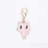 Colgante de historieta rosa con goteo de aceite, colgante de aleación en tono rosa, accesorios para manualidades, llavero decorativo, accesorios al por mayor