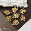 Aretes DIY de aleación estilo Barroco Estrella redonda mariposa flor conexión colgante aretes materiales hechos a mano
