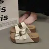 Nova Saia Feminina 2026 Sandálias Birkenstock Femininas Verão Exterior Antiderrapante Praia Tira Única com Sola Grossa Chinelos Aumentadores de Altura